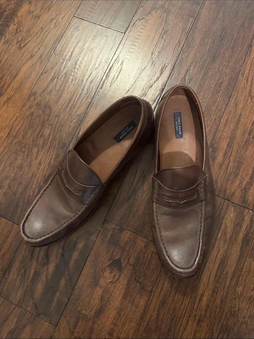 Cole Haan Brown Leather Penny Loafers - Men’s Slip-On Dress Shoes